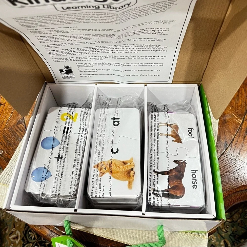 Kindergarten Learning Library 3 Sets in 1 Mathematics Animal Families And Words